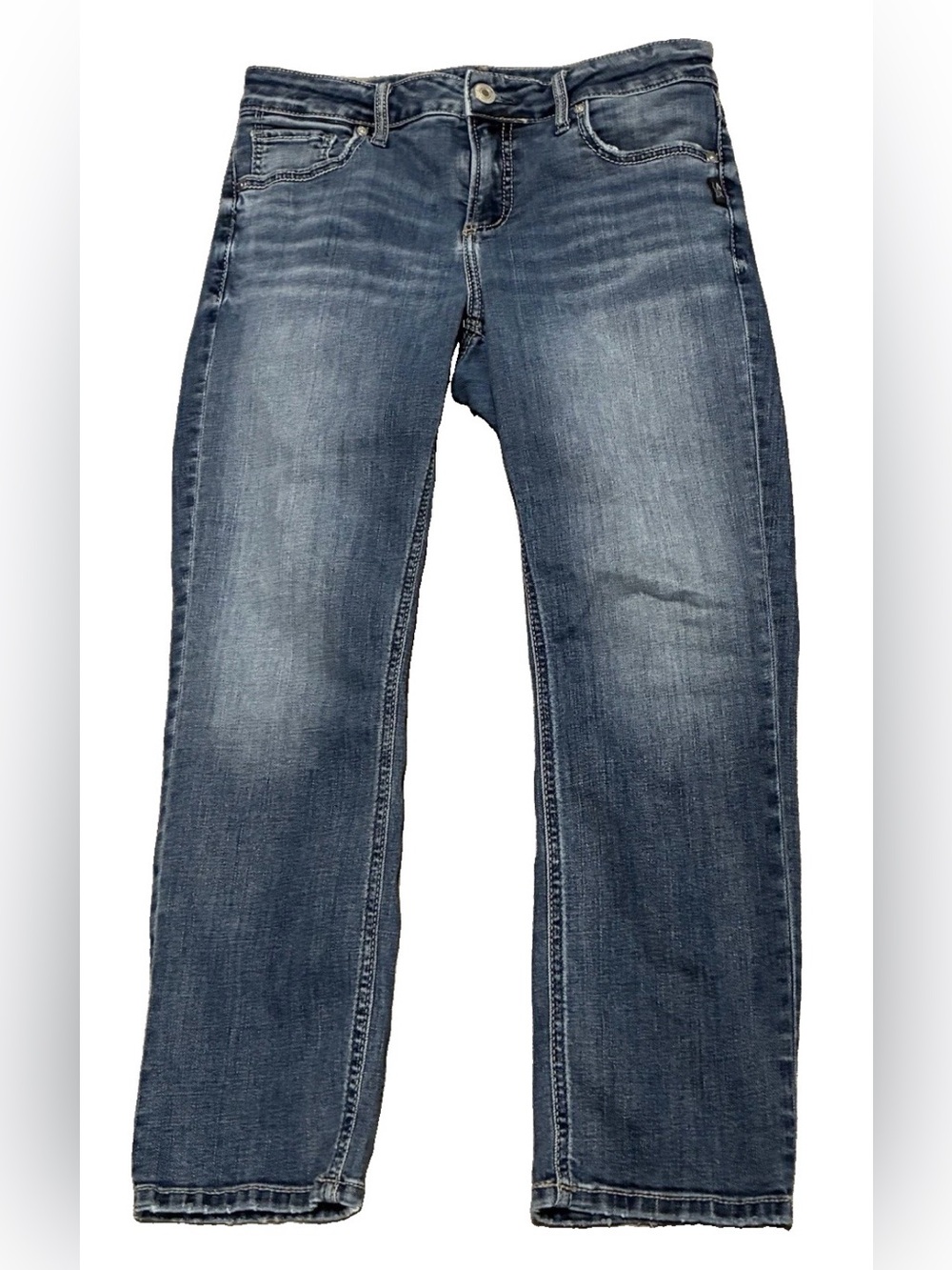 Silver Jeans Co Elyse Capri Women’s W28 L23.5 Blue Stretch Denim Jeans